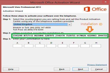 ms office confirmation code 2019